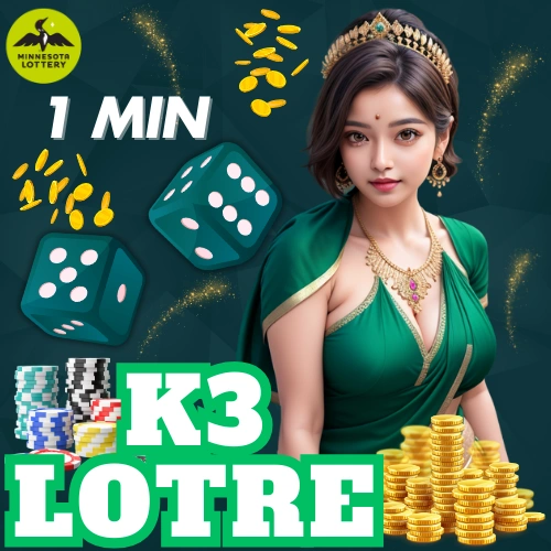 lotto prediction k3 lotre 1 min with girl model dice and coins