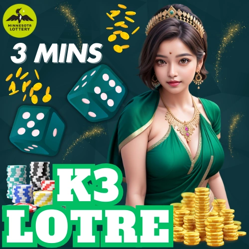 lotto prediction k3 lotre 3 mins with girl model dice and coins